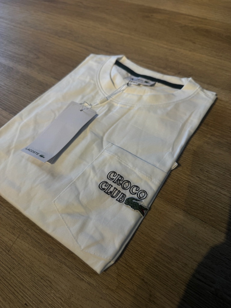 Lacoste camiseta blanca Croco Club 3436