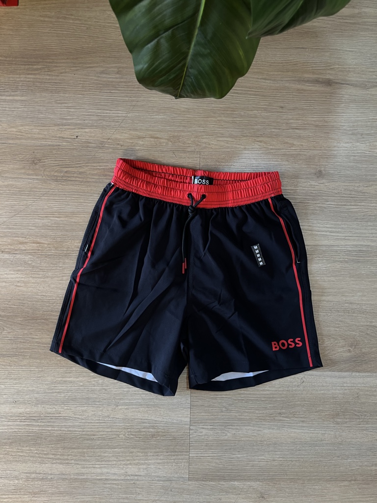 BOSS pantaloneta negra-roja