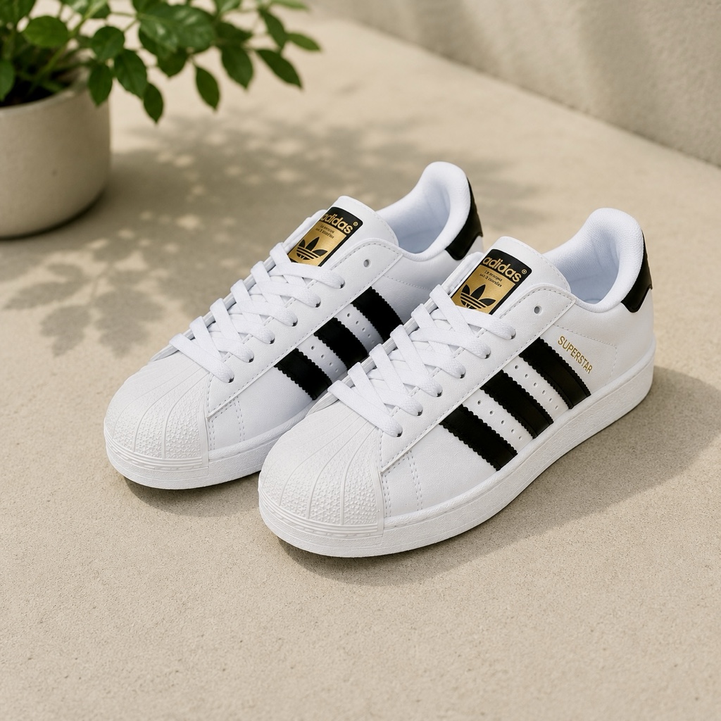 Superstar concha blanco/negro