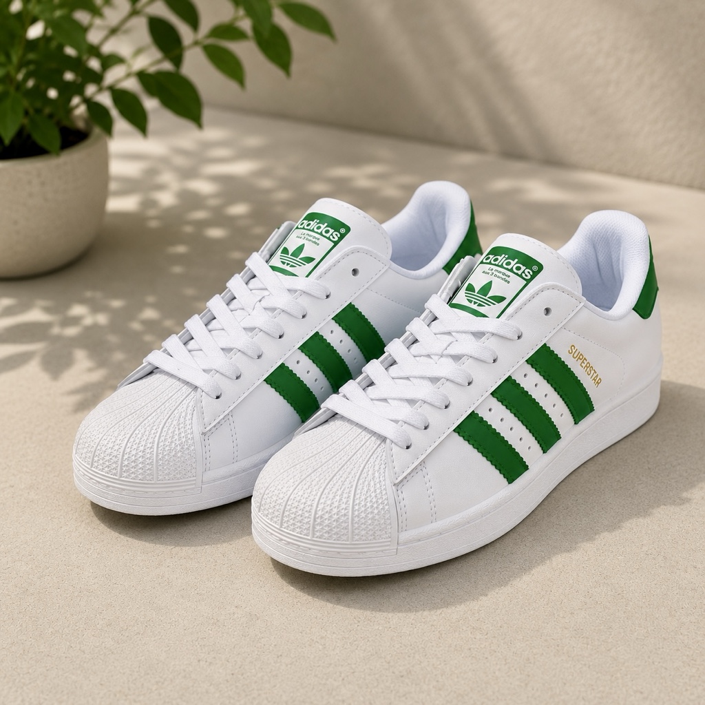 Superstar concha Blanco/ verde