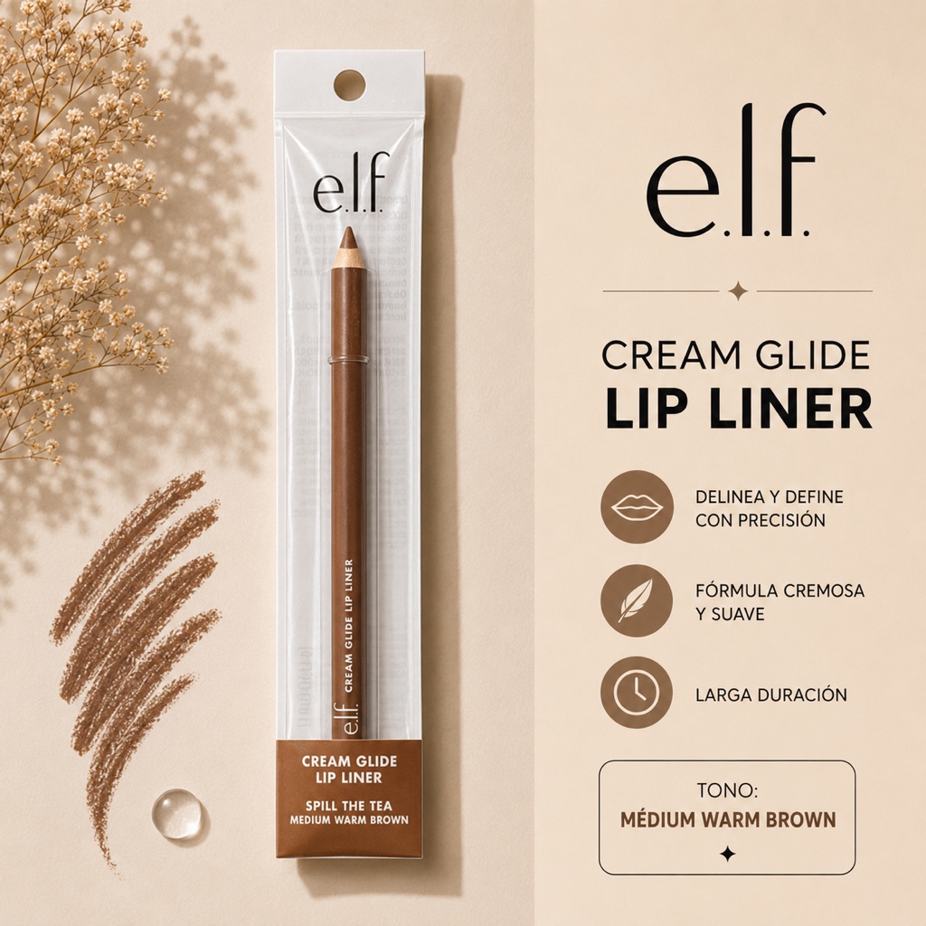e.l.f. Cream Glide Lip Liner Medium Warm Brown