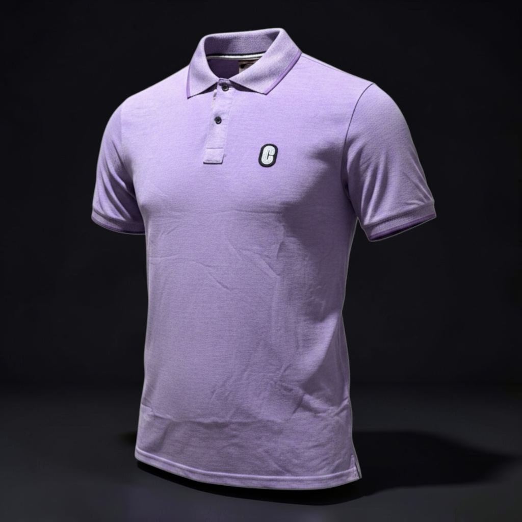 Playera Coach lila tipo polo