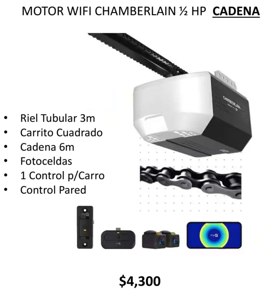 Motor Wifi 1/2hp Chamberlain Cadena