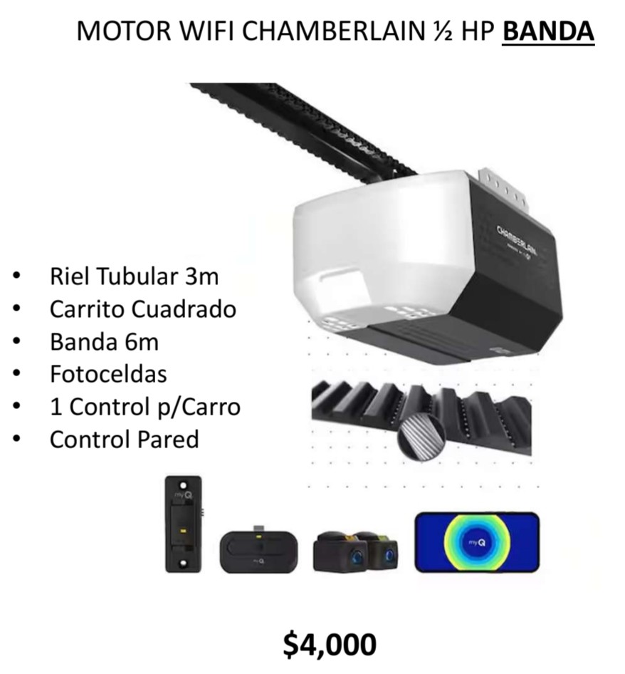 Motor Wifi 1/2hp Chamberlain Banda