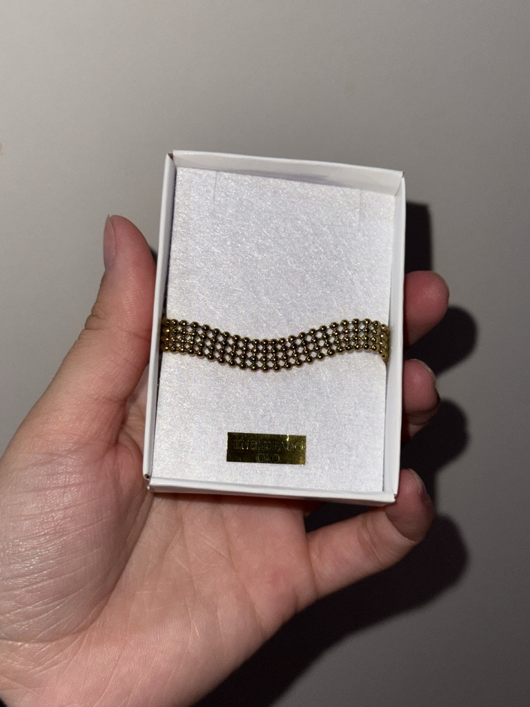 Pulsera panther enchapada en oro