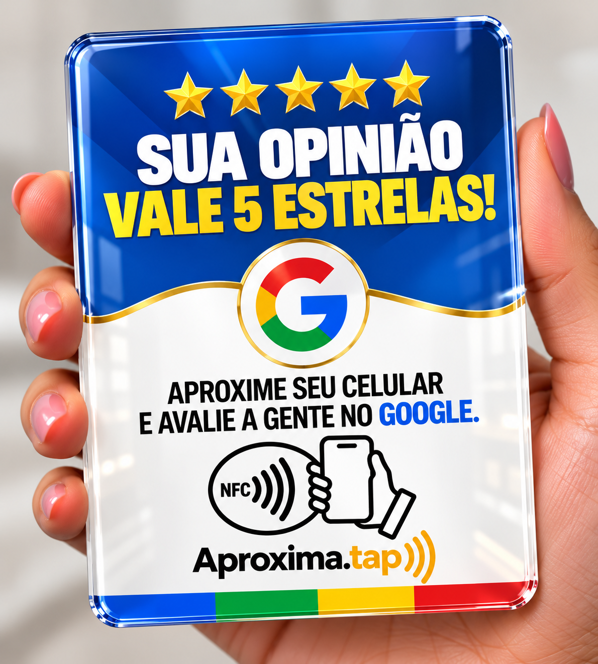 Placa acrilica Google NFC