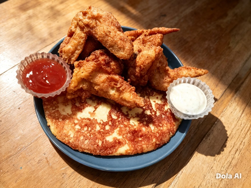 Alitas fritas con dip