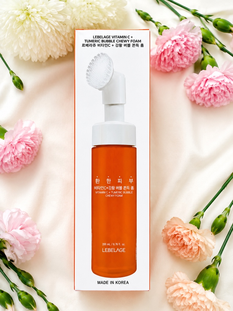 🧡 LEBELAGE Vitamin C + Turmeric Bubble Chewy Foam – 200 ml