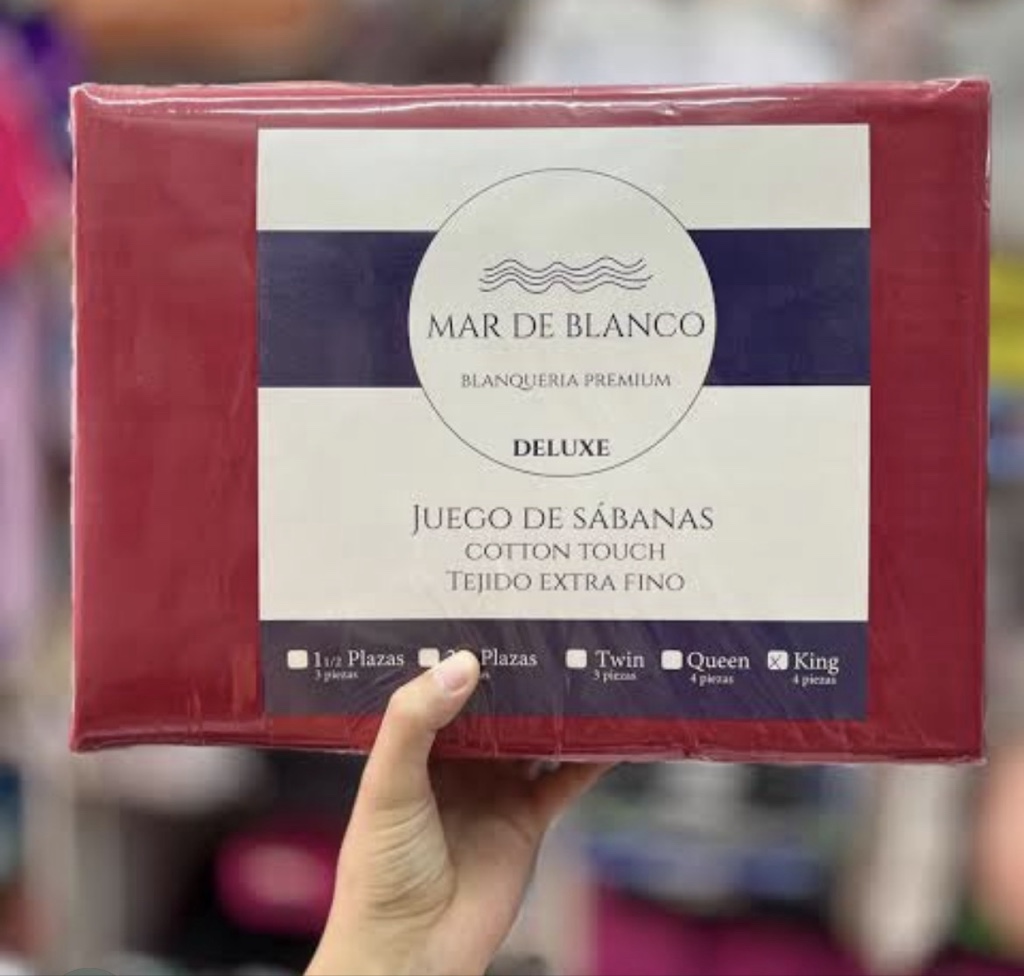 JUEGO DE SÁBANAS KING 180 HILOS “DELUXE”