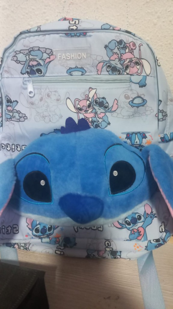 Mochila Stitch celeste