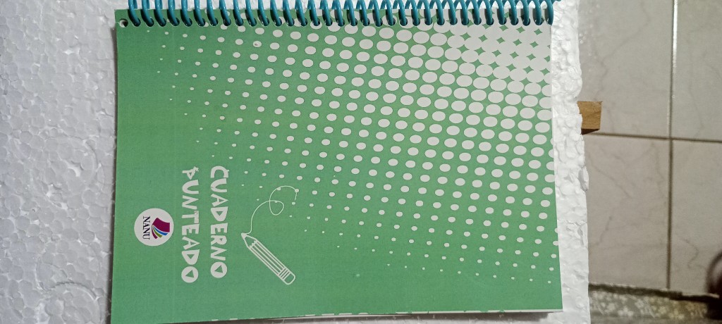 Cuaderno punteado verde