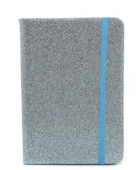 Cuaderno Celeste elástico