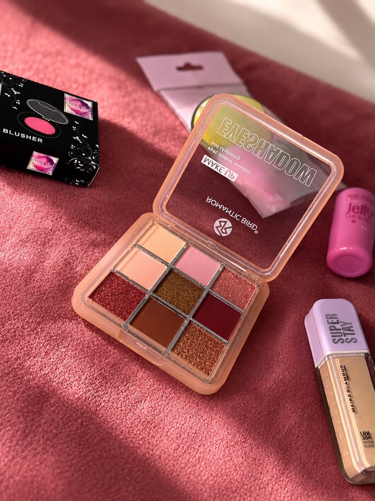 Paleta de sombras rosa