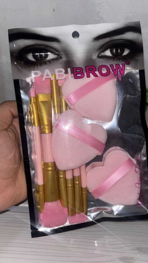 PABI BROW kit brochas rosadas