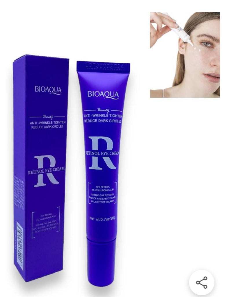 Bioaqua crema ojos retinol