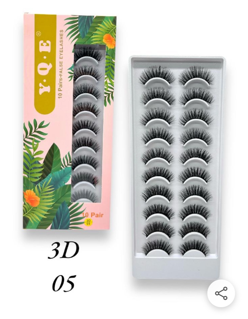 Y.Q.3D pestañas postizas negras