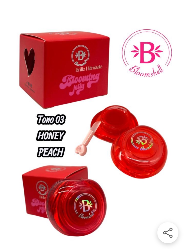 Bloomshell brillo hidratante tono 03 Honey Peach