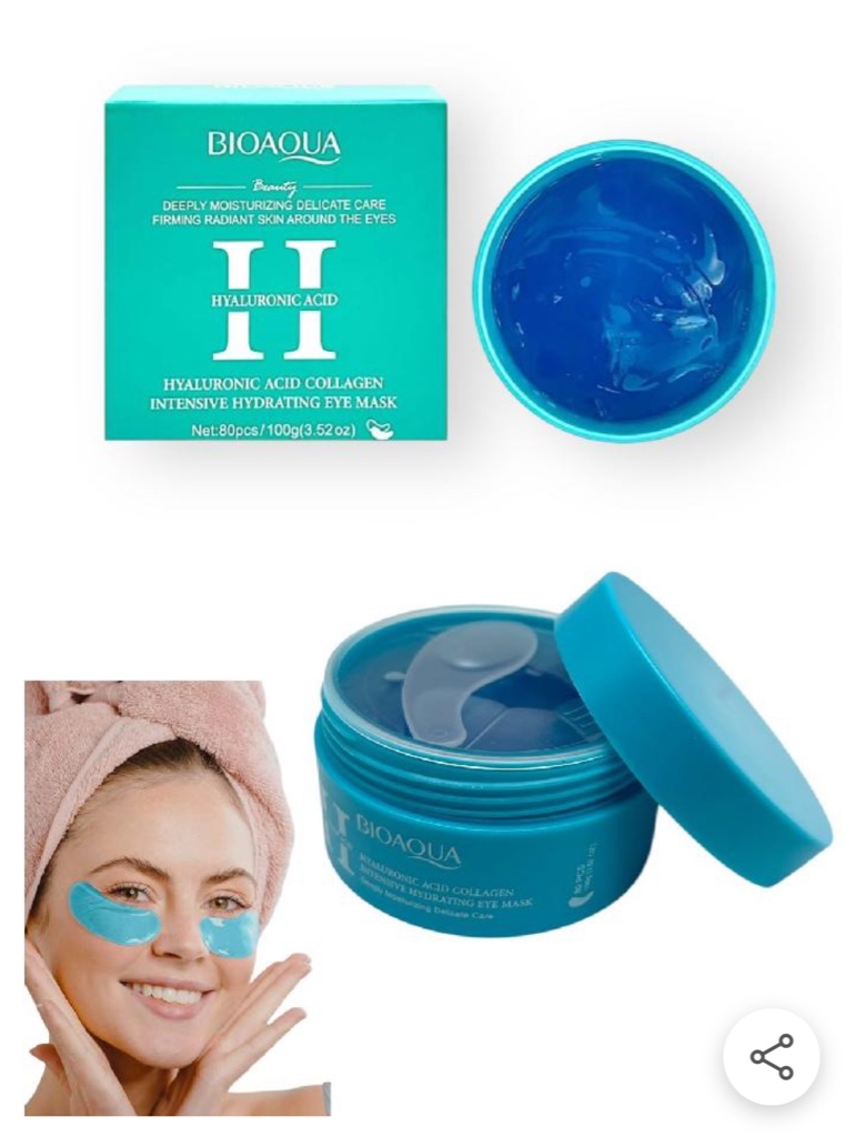 BIOAQUA mascarilla ojos azul