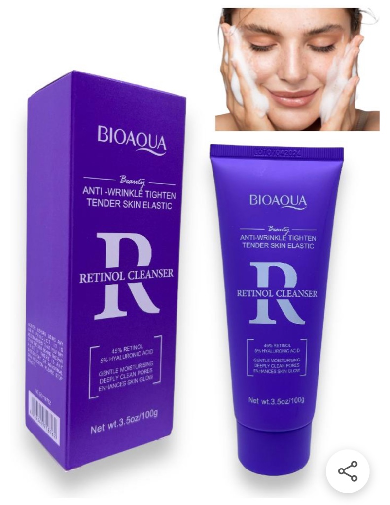 BIOAQUA limpiador retinol morado