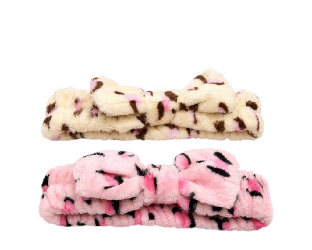 Diadema felpa estampada