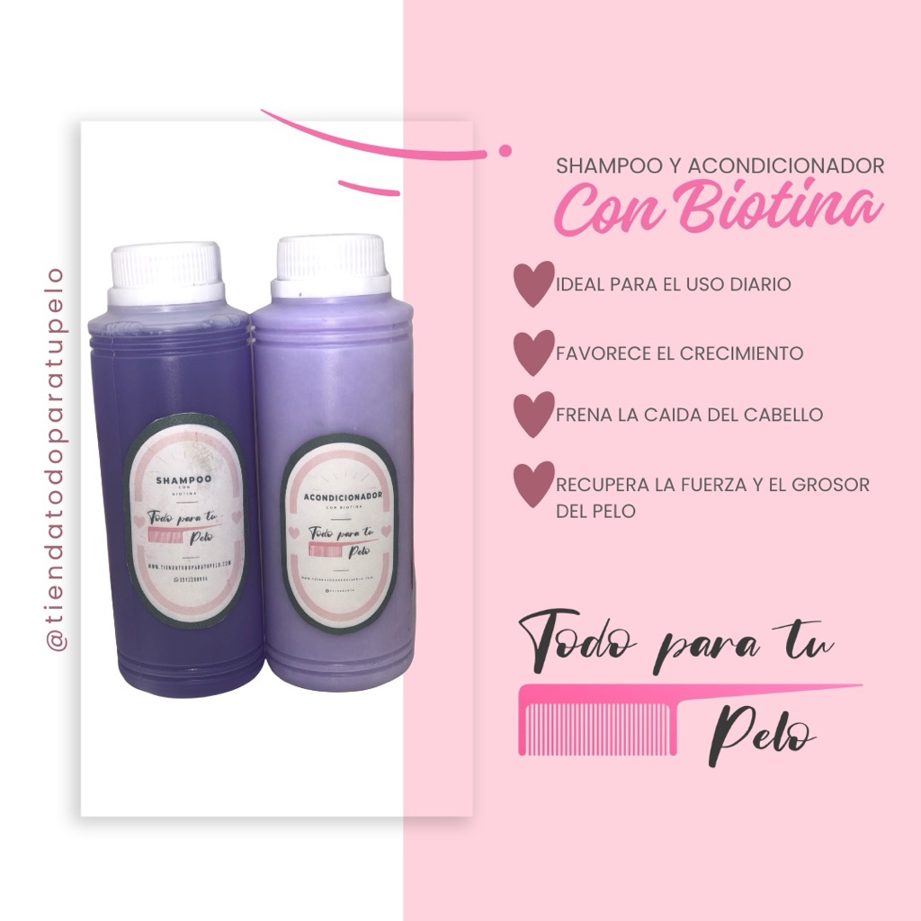 Shampoo y/ acondicionador con biotina
