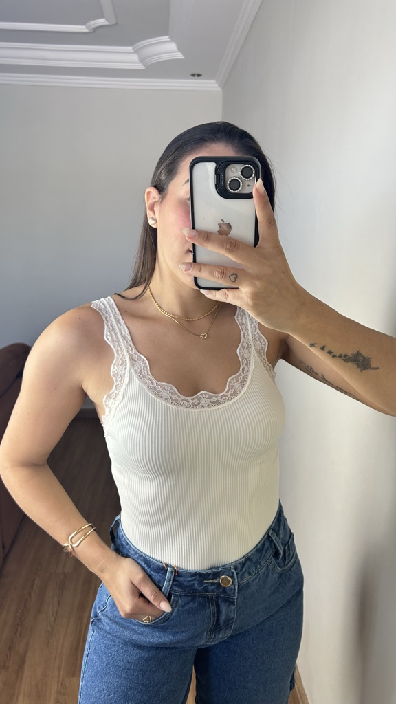 Blusa alça renda -Elise