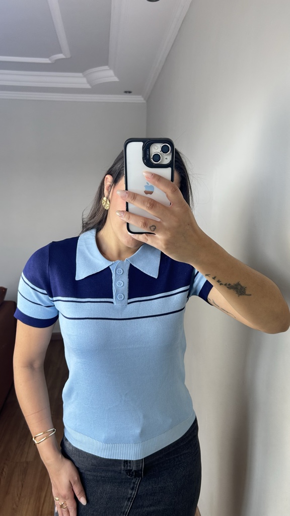 Blusa gola polo