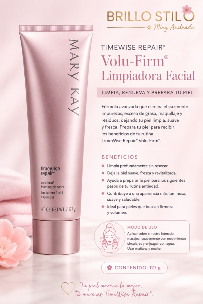 🌺 TimeWise Repair® Volu-Firm® Limpiadora Facial