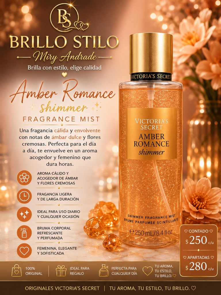 Victoria’s Secret Amber Romance Shimmer Fragrance Mist 250 ml