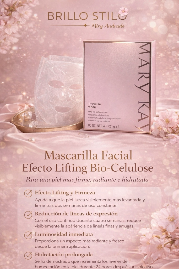 Mascarilla Facial Efecto Lifting Bio-Celulosa TimeWise Repair® Mary Kay