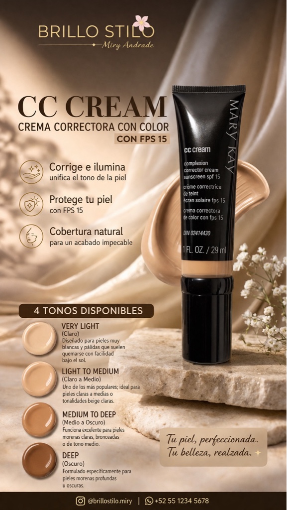 CC Cream Mary Kay® con FPS 15