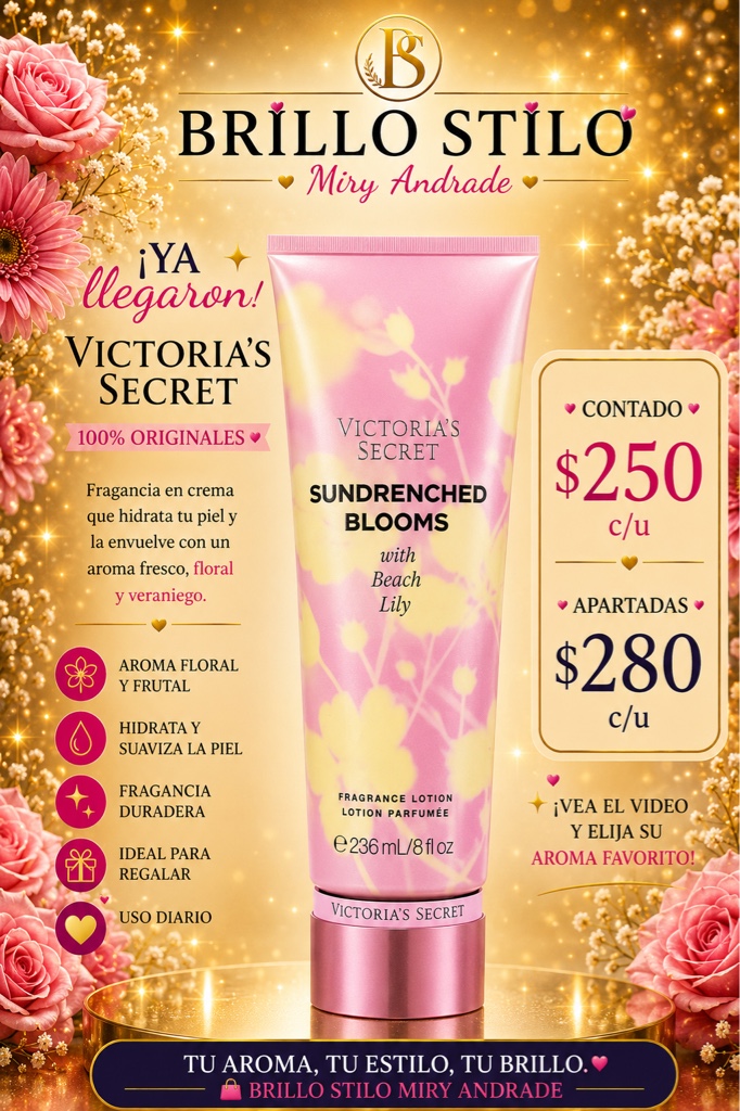 Victoria’s Secret Sundrenched Blooms with Beach Lily Fragrance Lotion 236 ml