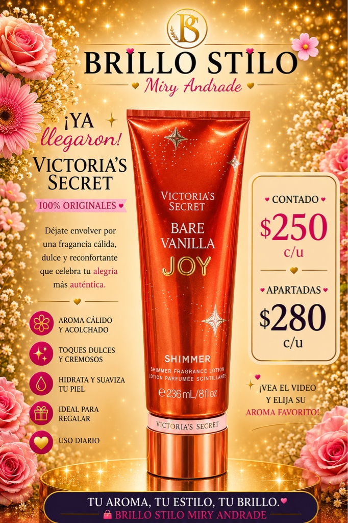 Victoria’s Secret Bare Vanilla Joy Shimmer Fragrance Lotion 236 ml