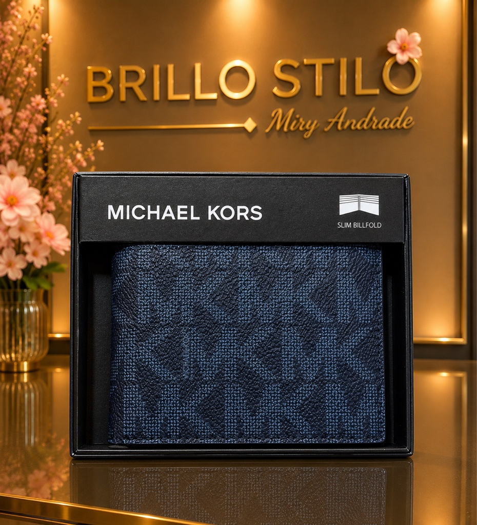 Cartera Michael Kors Slim Billfold Azul Marino