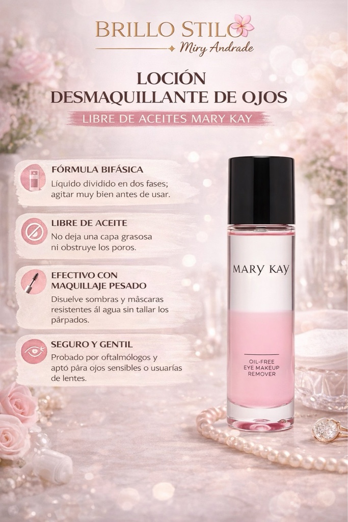 🌸✨ Loción Desmaquillante de Ojos Libre de Aceite Mary Kay® ✨🌸