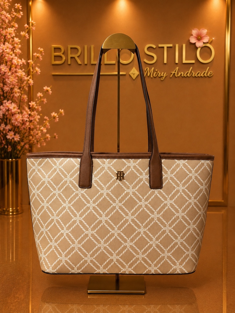 Tommy Hilfiger Monogram Tote Beige/Café
