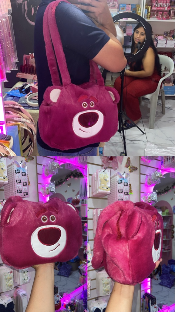 Bolso oso fucsia
