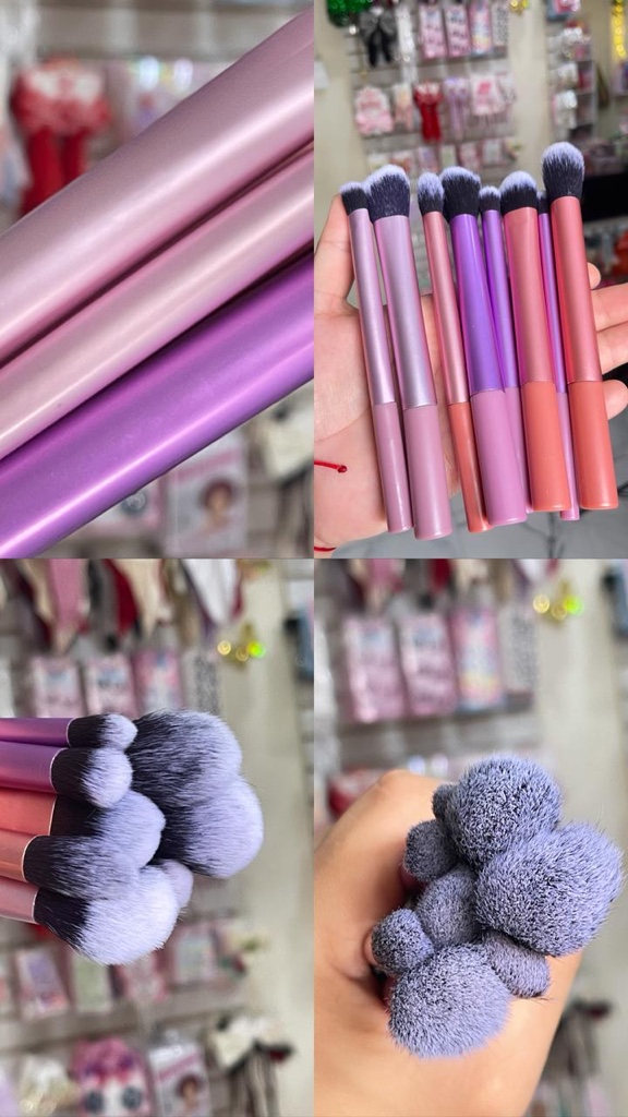 Brochas maquillaje rosa