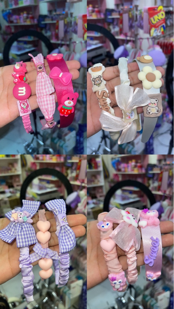 Diadema infantiles lazo pastel