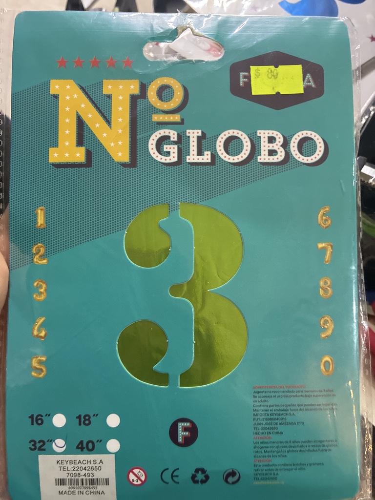 No Globo numero 3 verde