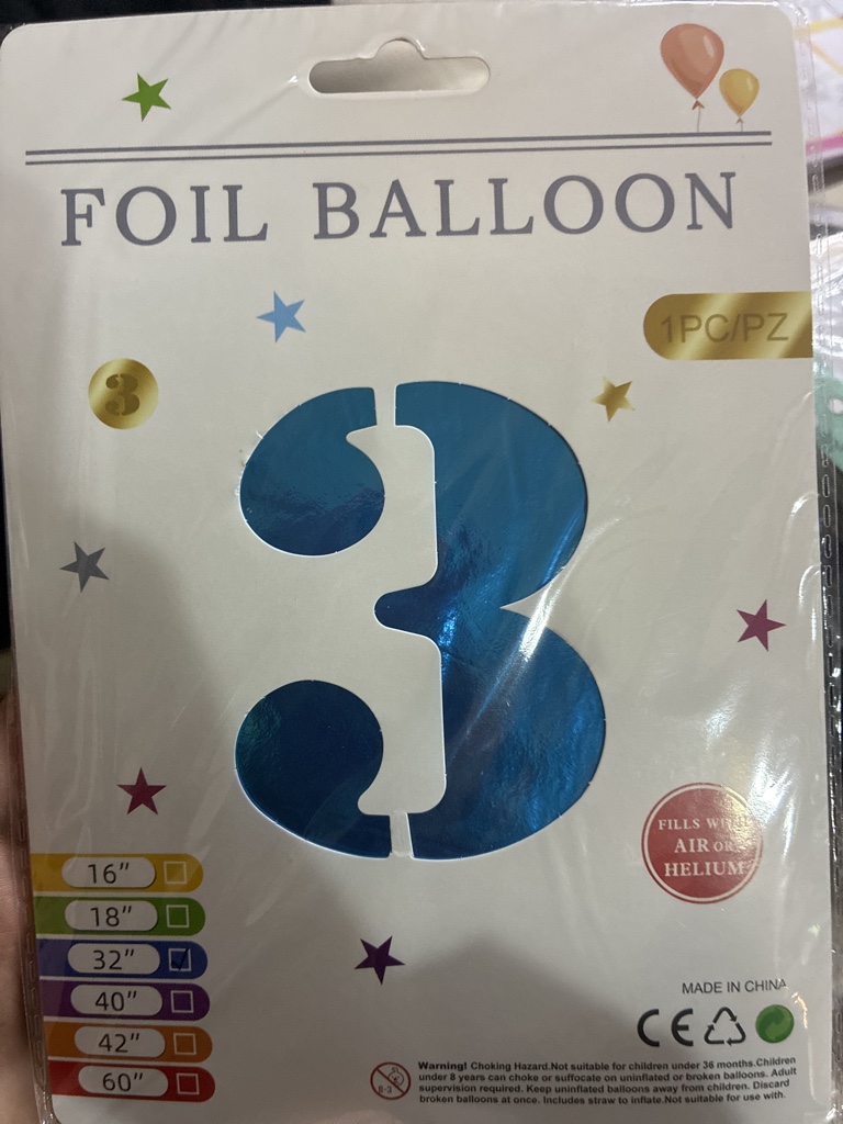 Globo foil azul 3