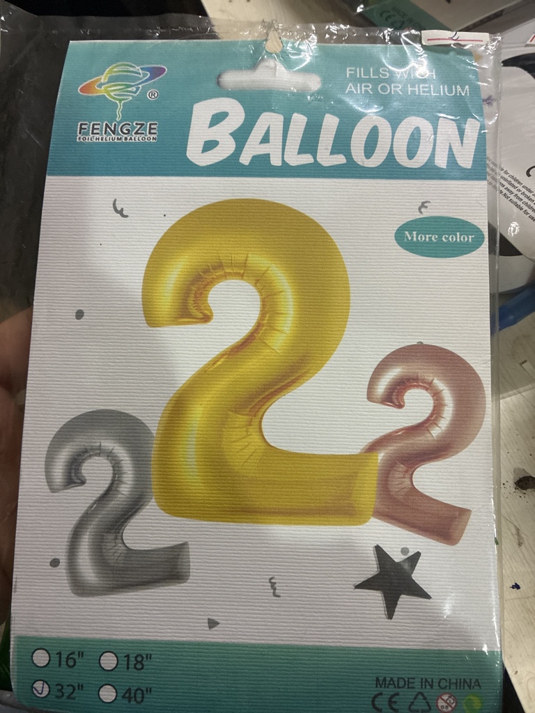 Fengze globo numero 2 verde