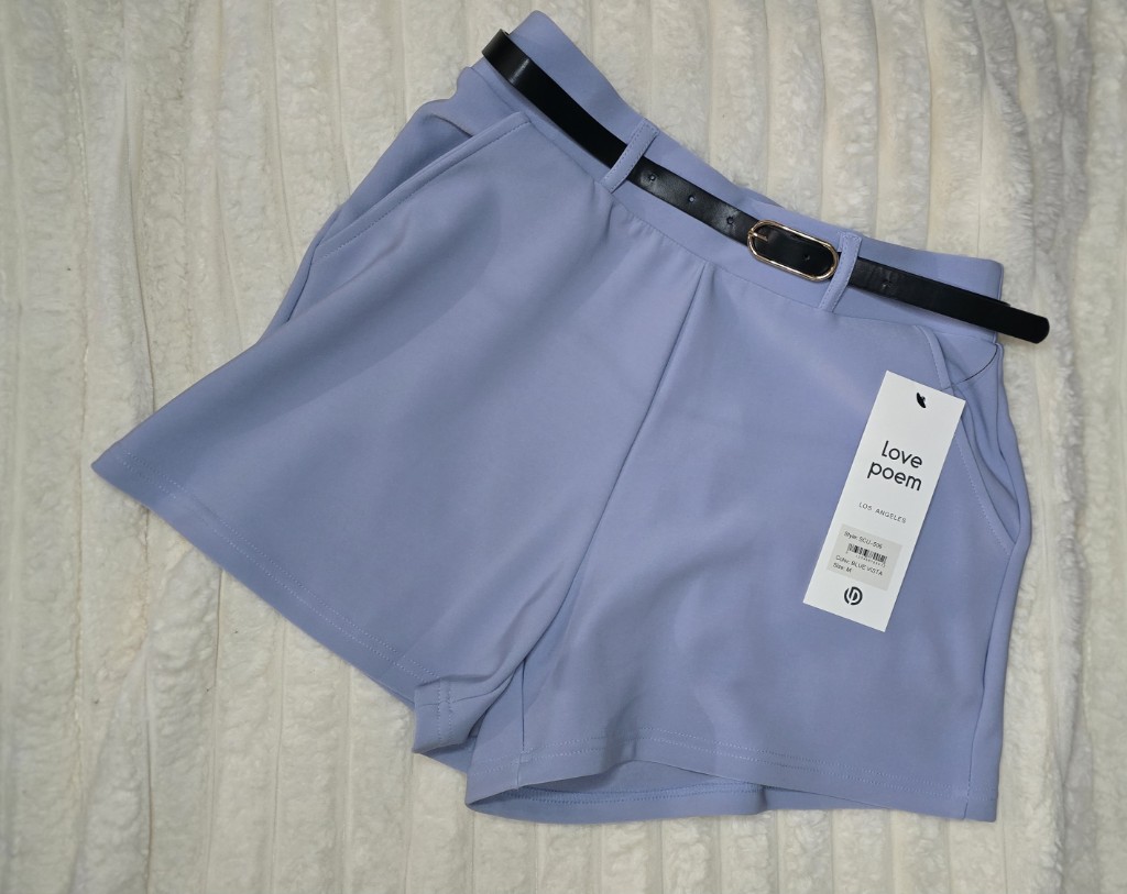 Short tela correa negra