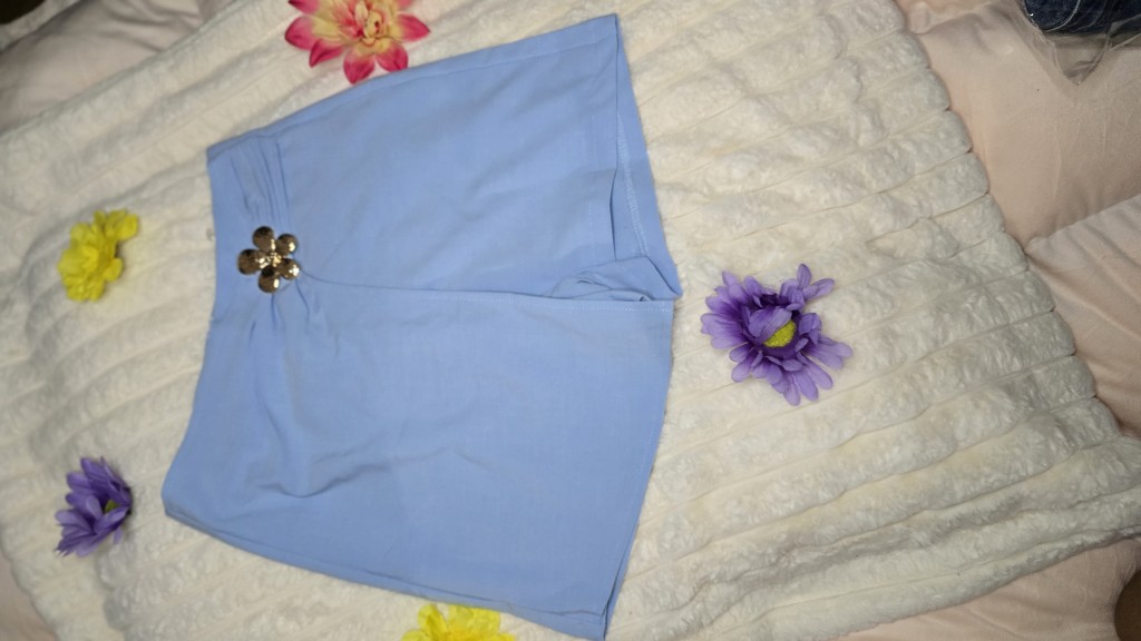 Short falda de tela