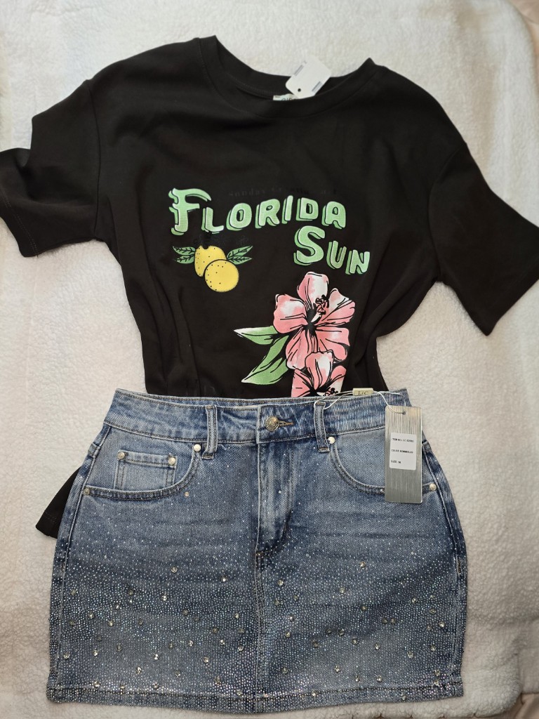 T-shirt marron sun flower