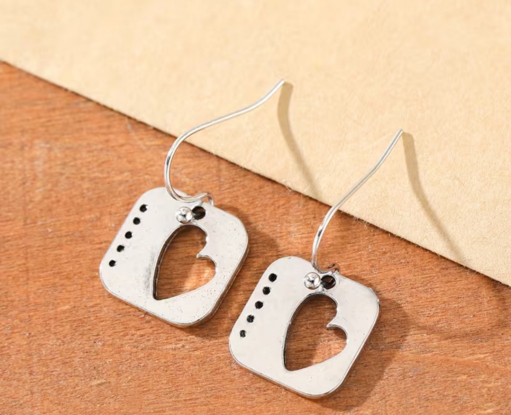 Aros plateados corazon
