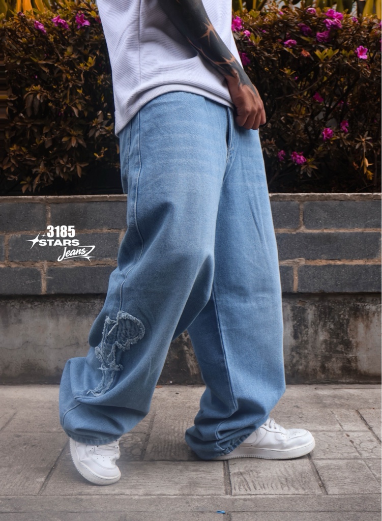 Jeans baggy azules anchos