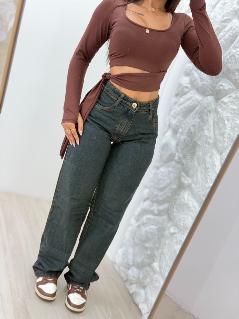 Calça wid leg verde