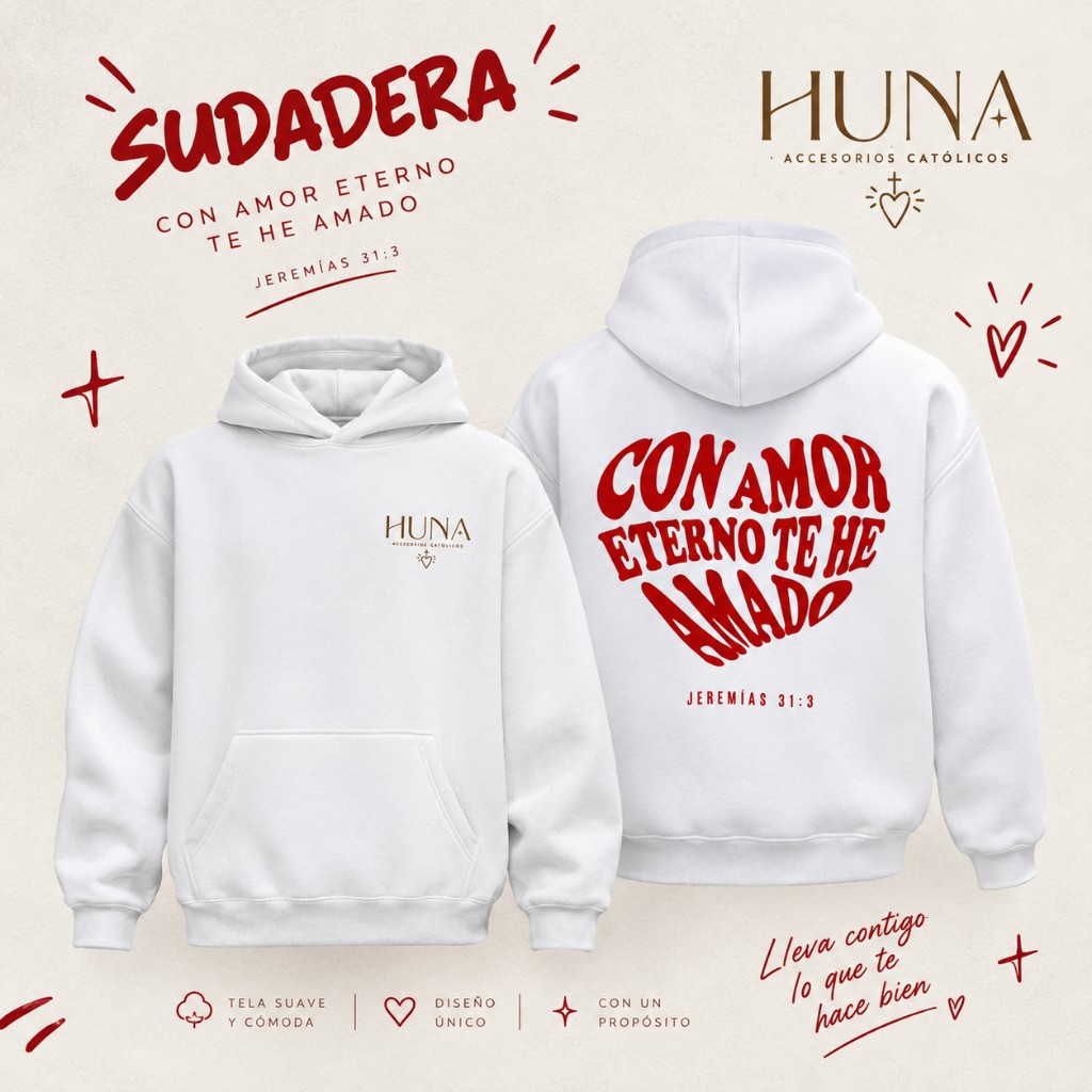 HUNA sudadera blanca