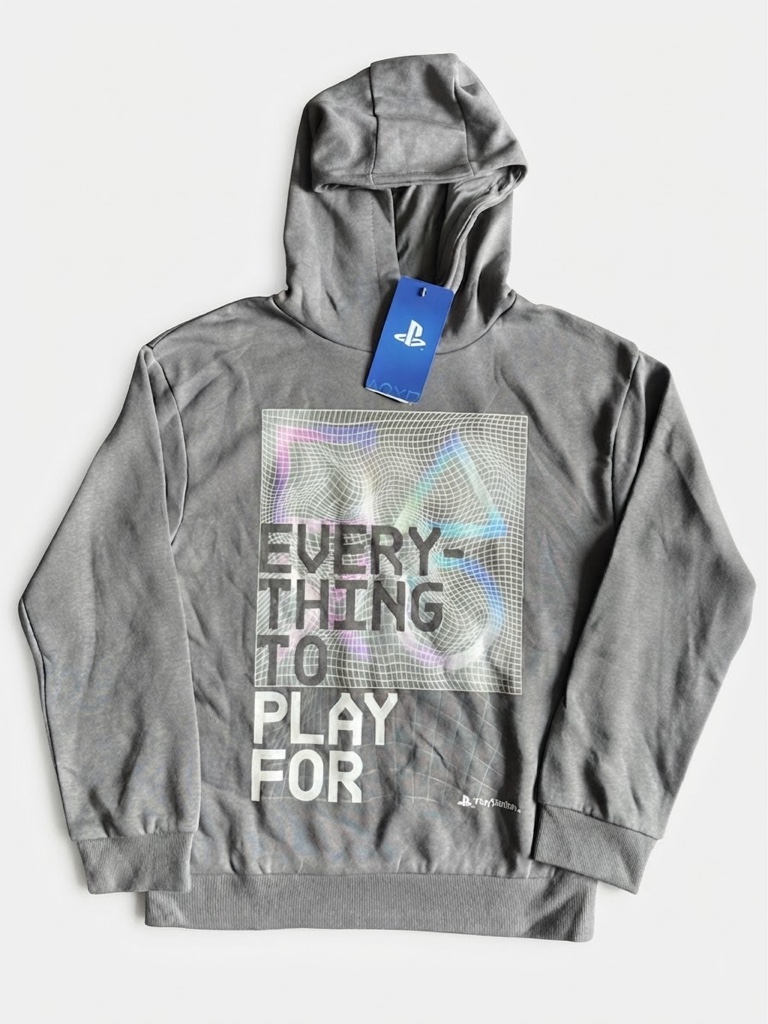 Buzo Gris Con Capota PlayStation